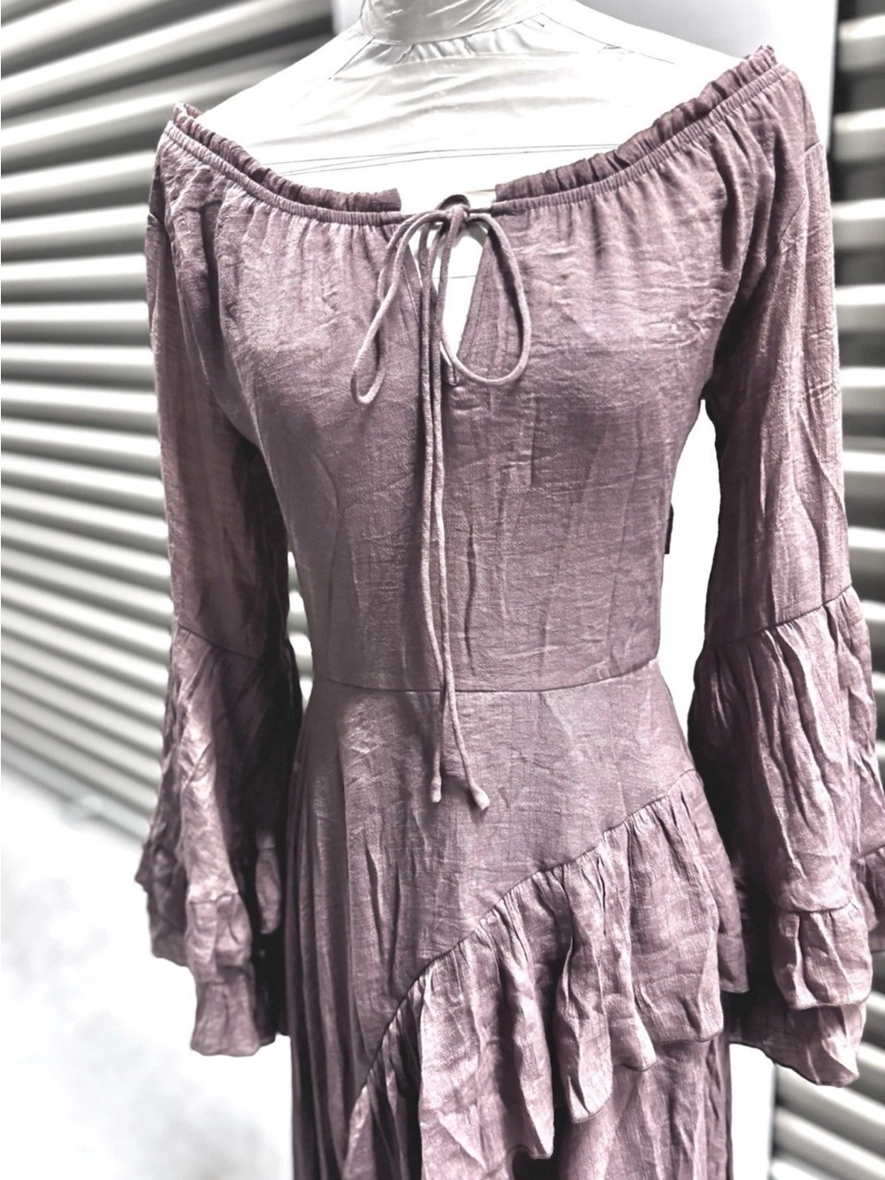 Joyfolie Devina Dress Lavender Ruffle Hi Lo Renaissance Fairycore Cottagecore Sm - Picture 8 of 15